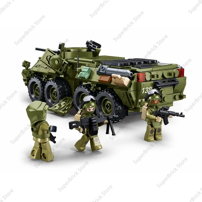 First Release of New Models Sluban Military Armored Vehicle Air Defense Missile Off-road Truck Tank Building Blocks Set Toy Gift