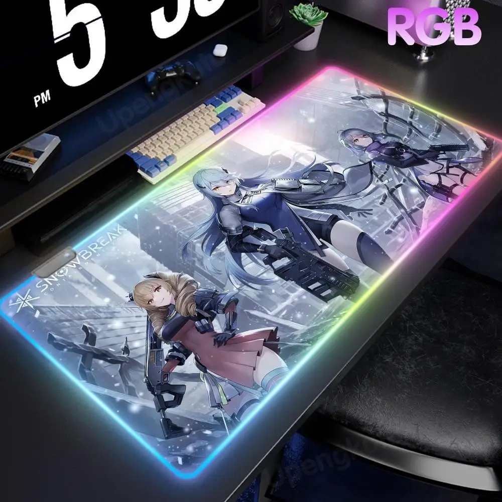 Containment Zone Mouse Pad Large Gaming Compute RGB Mouse Pad LED Large Gamer Keyboard Carpet Mousepad xxl Luminous Desk Mat