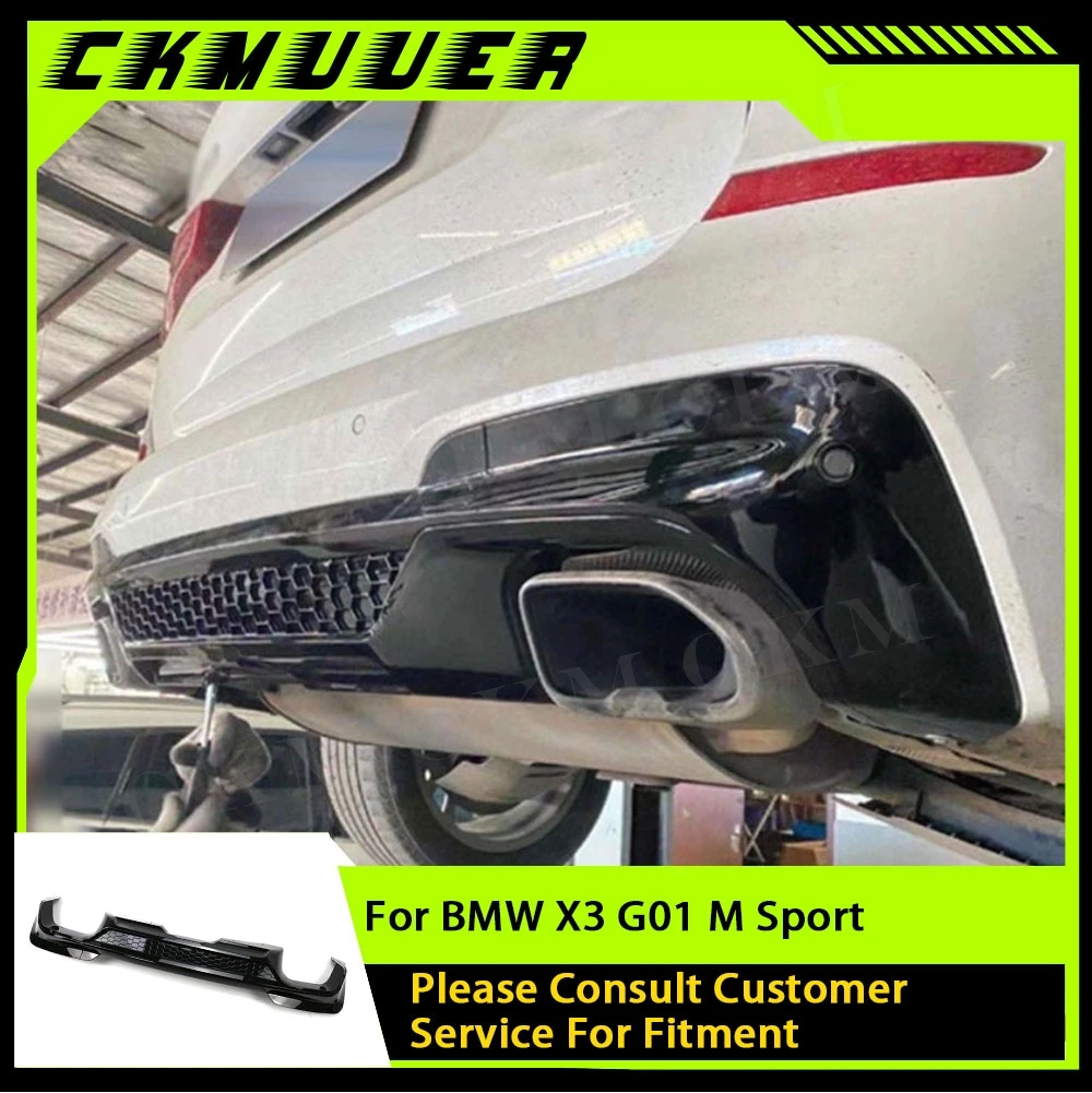 

ABS Material Carbon Look Car Accessories Rear Bumper Lip Diffuser For BMW X3M G01 4 Door 2019-2021 Gloss Black