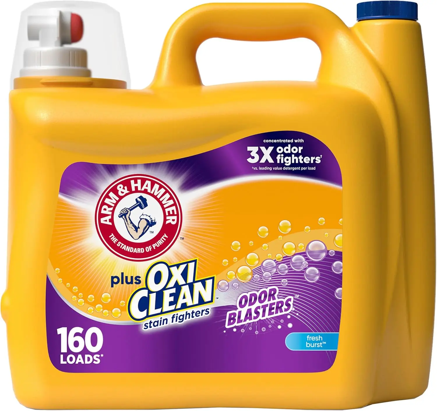 

Fresh Burst Liquid Laundry Detergent, 160 Loads, 208 Fl oz with Odor Blasters for Clean Clothes