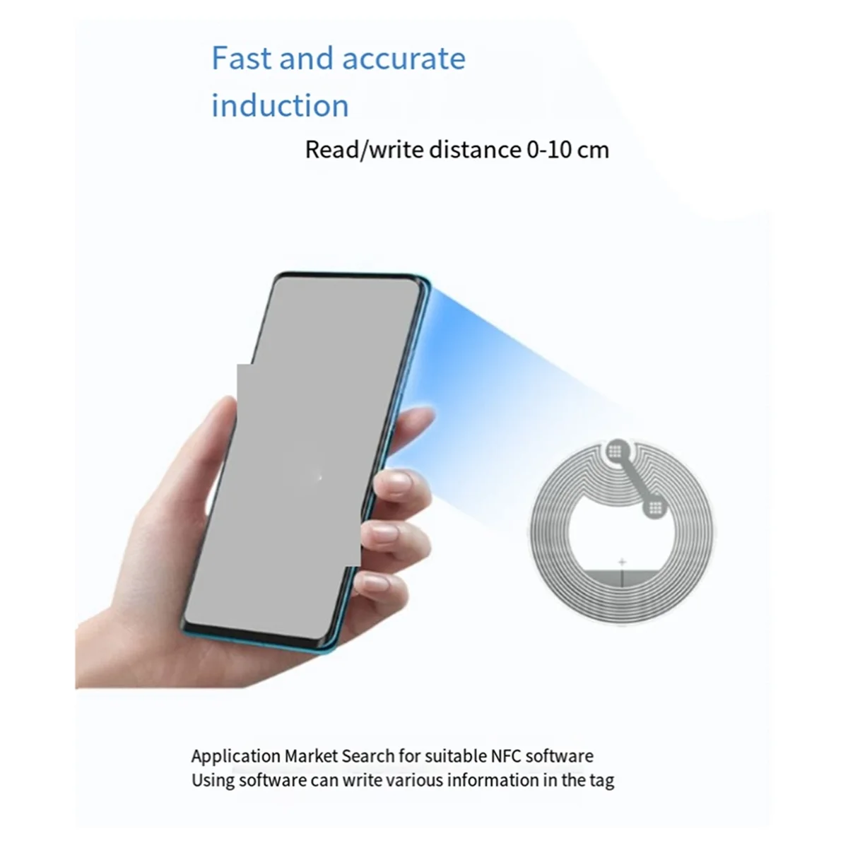 100 Stück NFC Ntag213 Aufkleber, 13,56 MHz, ISO14443A, Universaletikett für NFC-Telefone