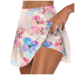 Women'S Athletic Stretchy Pleated Tennis Skirts Run Yoga Inner Shorts Elastic Sports Golf Skorts Vestidos Para Mujer Ropa Mujer