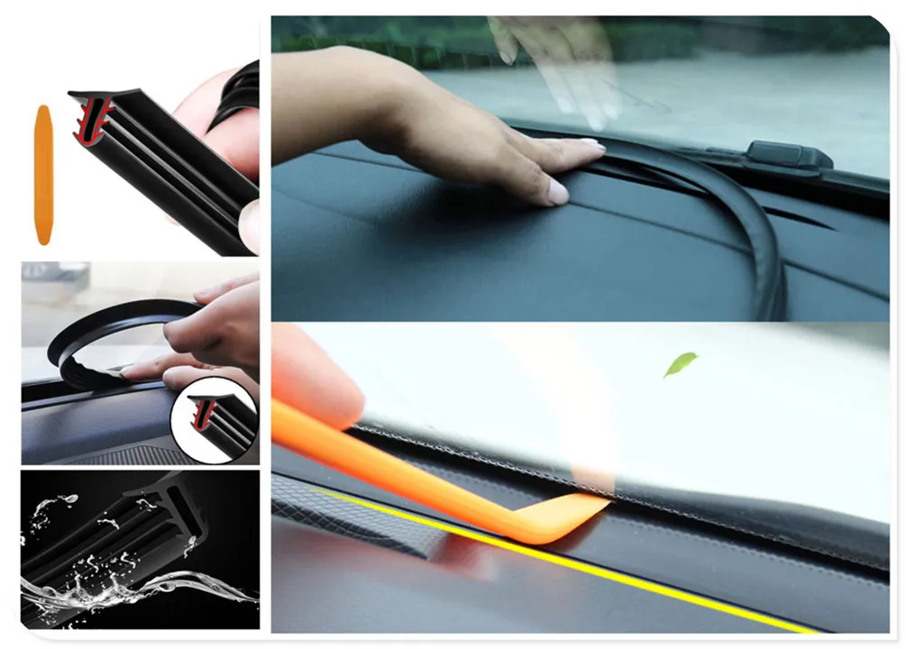 Car accessories sticker leakproof rubber soundproof sealing strip for Ford Expedition EcoSport Kuga F-Series Escape