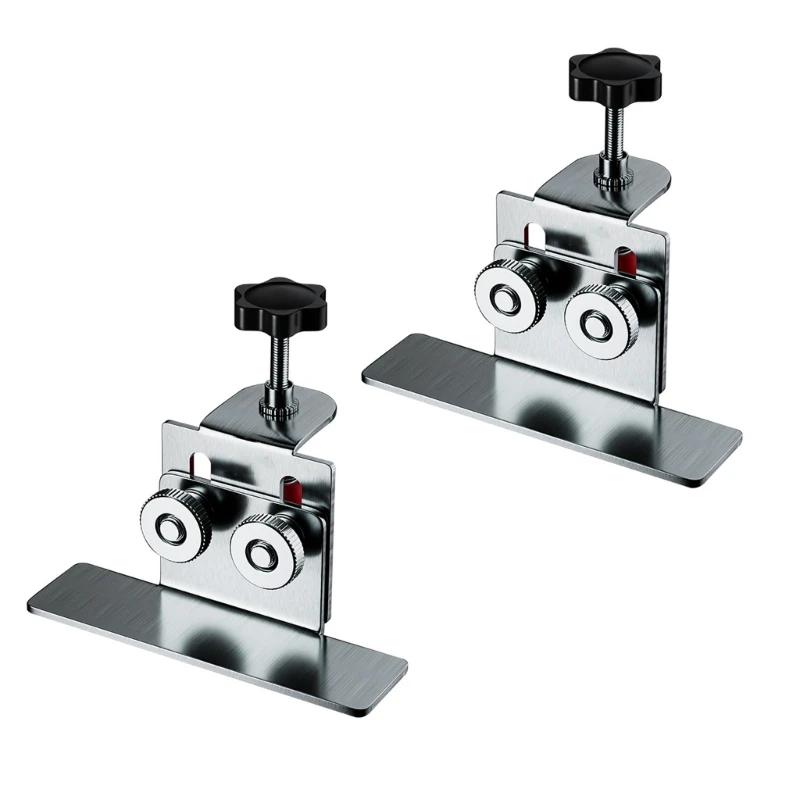 High Precise Cabinet Door Positioning Jig for Woodworking Lightweight Stainless Steel Mounting Support Stand Frame Clamp