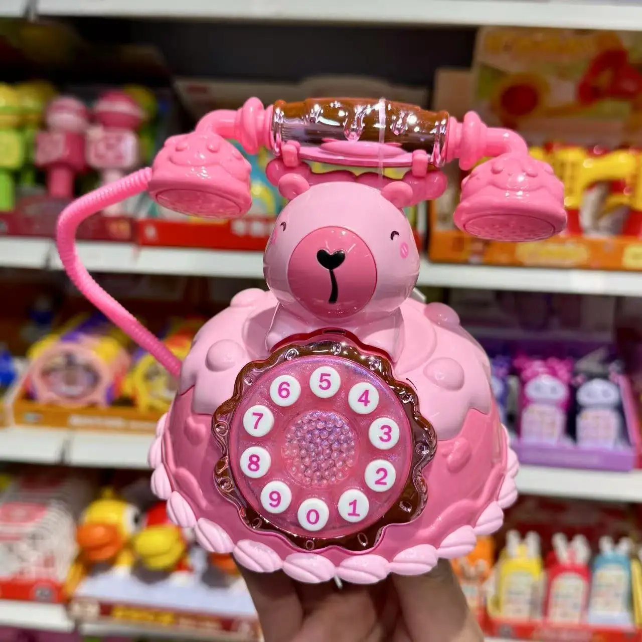 Crianças capivara multifuncional telefone simulação coelho dos desenhos animados retro telefone fixo com música leve educação precoce quebra-cabeça brinquedos