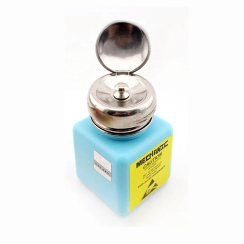 기계식 빈 알코올 병, TZ01 4oz 6oz 100ML 180ML ESD 프레스 타입 마더보드 PCB 수리 청소 솔루션 디펜서