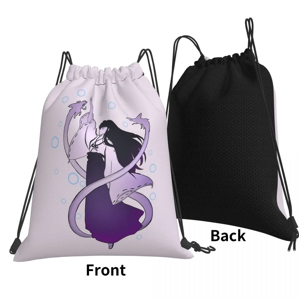 Doodle Miko Backpacks Casual Drawstring Bags Sundries Bag Book Bags for Travel Students