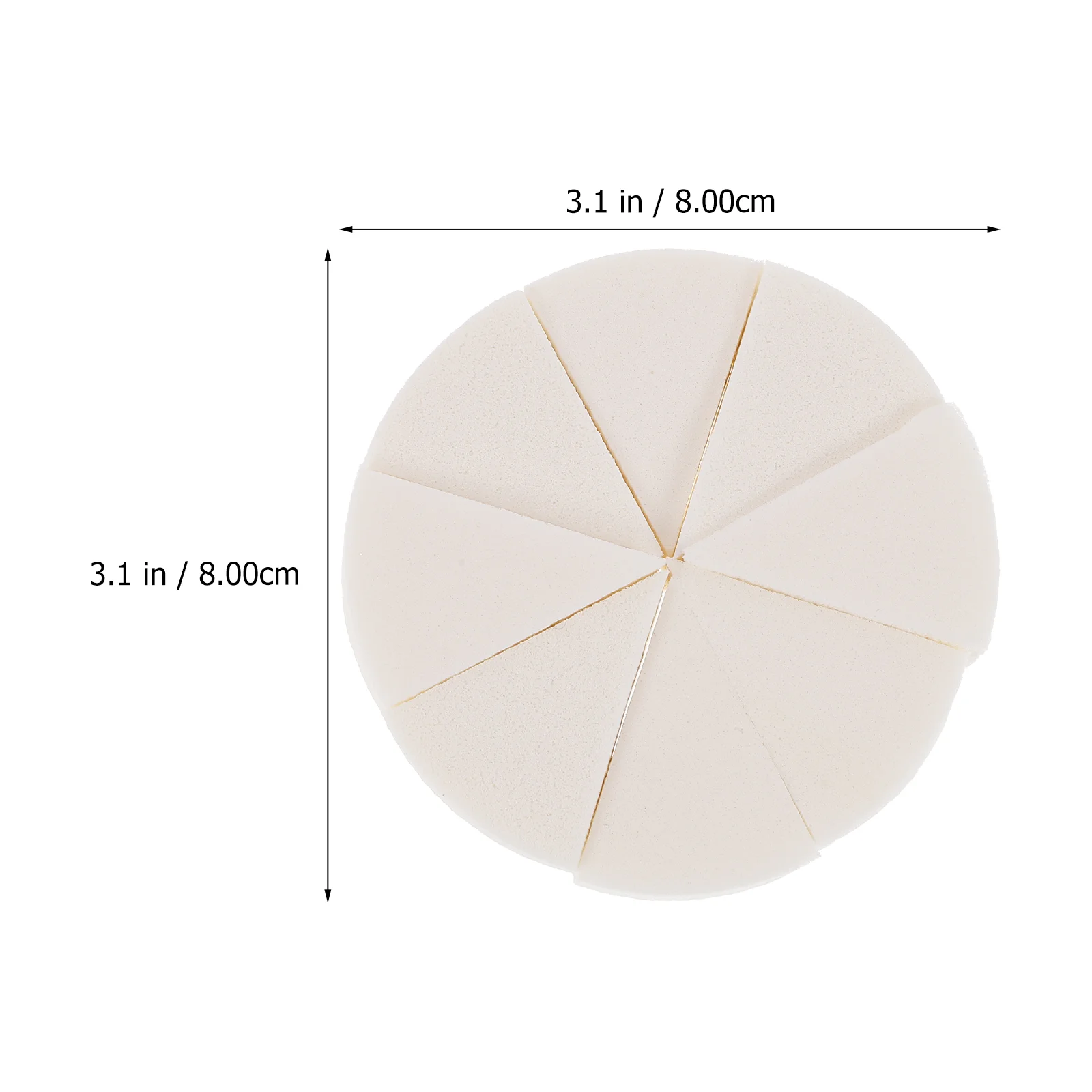 Maquiagem Esponja Puffs Almofadas De Algodão, Esponja De Látex Puffs, Puffs Cosméticos Húmidos e Secos, Puffs De Base Líquida, Puffs De Esponja Triangular, 8cm