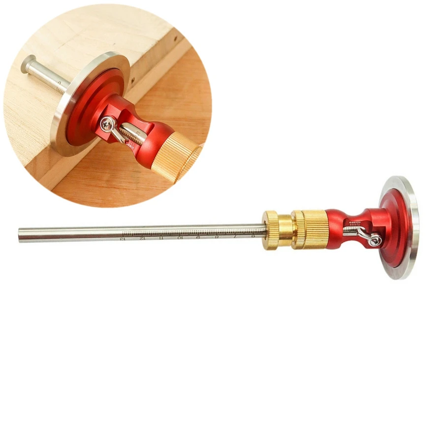 

0-130MM Wheel Marking Gauge Fine Tuning Woodworking Marking Scriber Solid Metal Bar Wood Scribe Tool For Carpenter