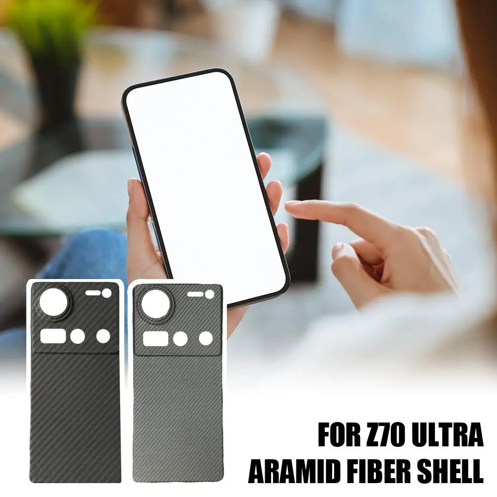 

Для Nubia Z70 Ultra чехол из настоящего углеродного арамидного волокна, защитный чехол в полоску водяного знака для Z70Ultra, ультратонкий чехол для телефона S2P1