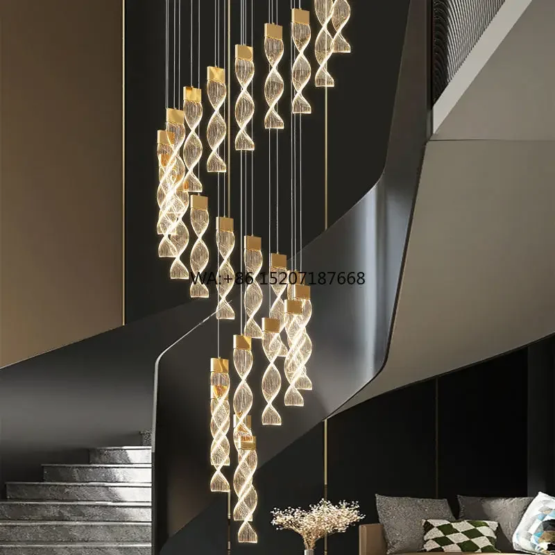 Luxury Large Oval  for Living Room Square Creative Personality Light for Hotel Duplex Apartment Wine Villa Staircase