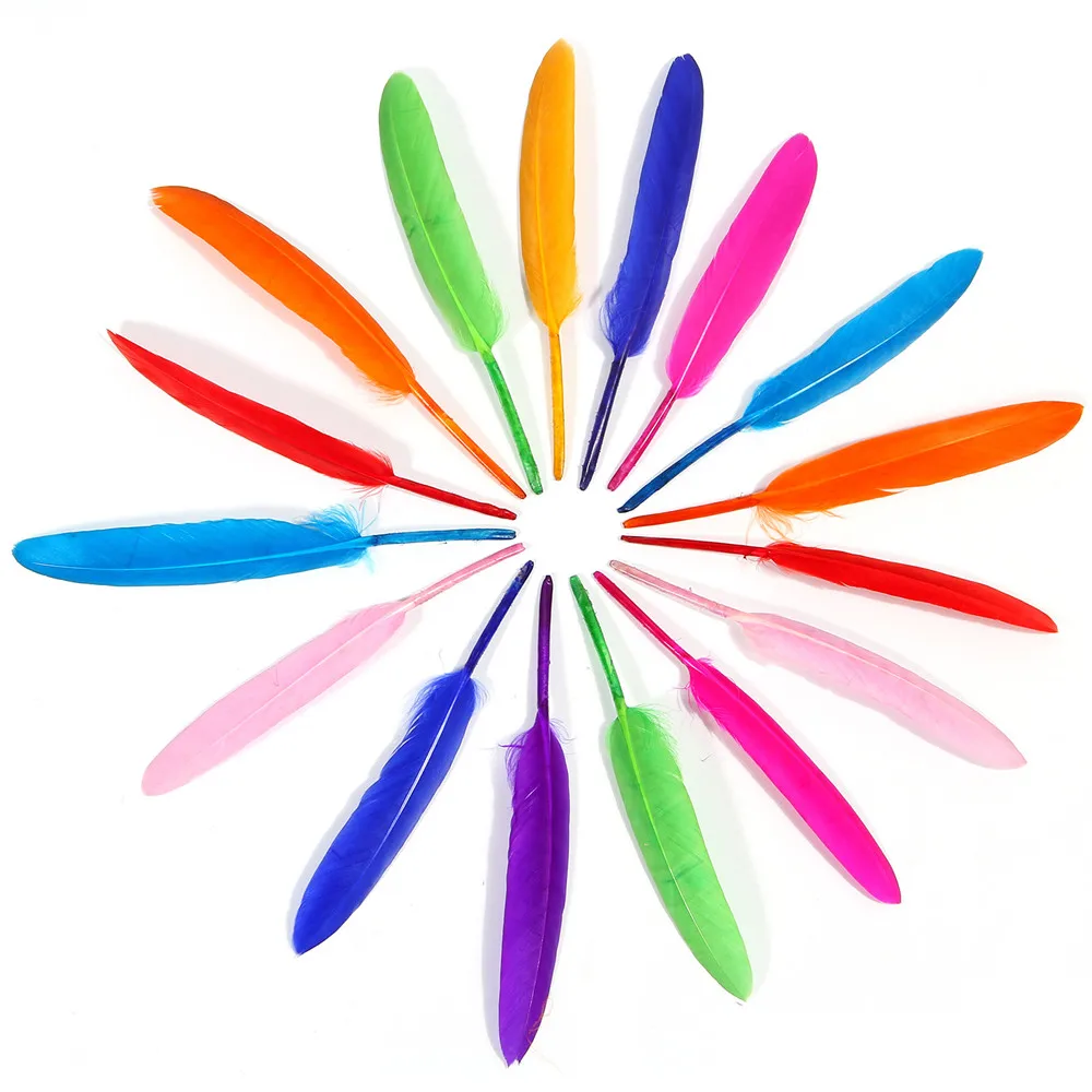 50 Stück natürliche Gänse-Entenfedern, 10–15 cm, kleine Federn für Kunsthandwerk, Schmuck, DIY-Zubehör, Geschenk und Dekoration, Bastelbedarf