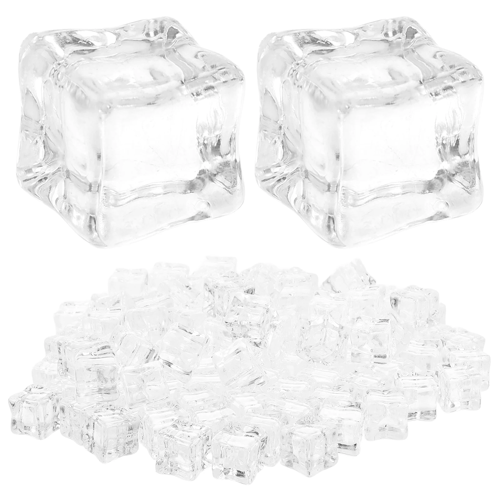 

100pcs Simulated Clear Acrylic Fake Gems Vase Fillers Craft Supplies Bar Photography Props Crystal Decorations Home