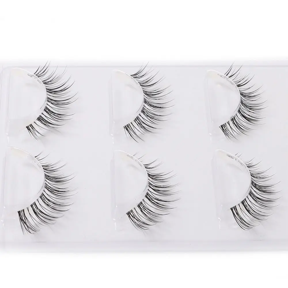 Transparent Invisible Band 3D Mink Eyelashes Black Long Natural Fake Eyelash Full Strip Reusable Eye Makeup Tools