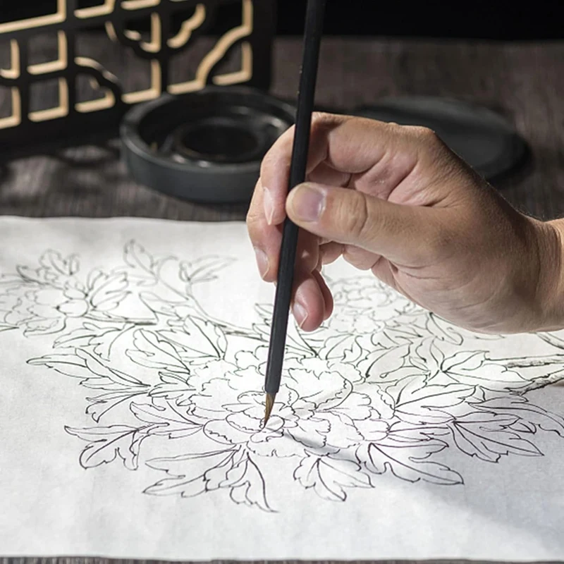 Set di pennelli per calligrafia cinese, pennelli per scrittura cinese da 15 pezzi con portapenne in bambù Pennelli per inchiostro per pittura giapponese-ABFB