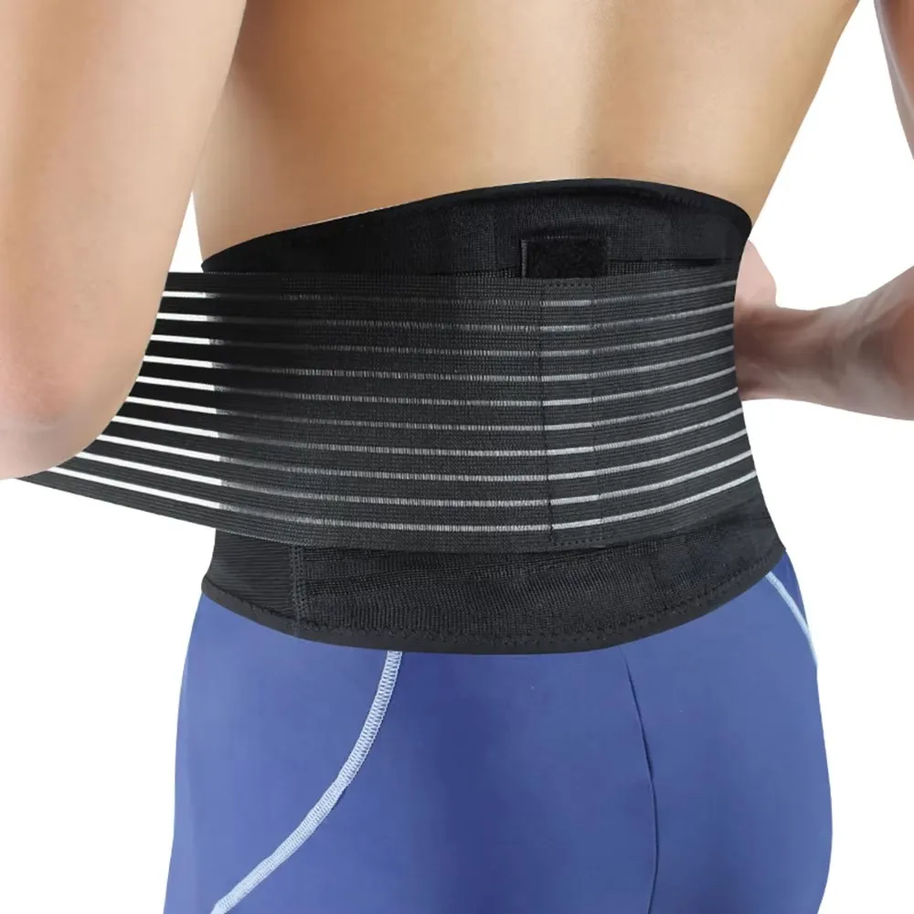 

Kuangmi Removable Double Pull Pressure Slimming Belt Stabilizing Lumbar Lower Back Brace Support Waist Trimmer Fitness Belt