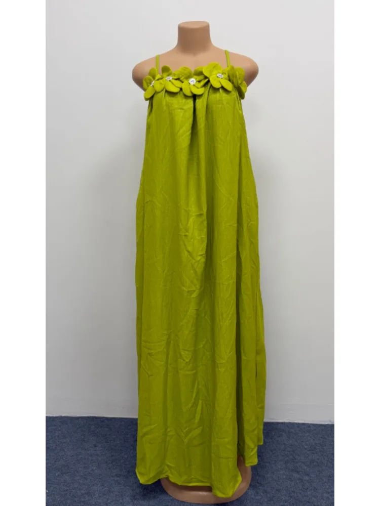 Customized African Cotton Floral Printed Women's Abaya Dress Nigerian Islamic Wear with Hijab Scarf Ladies Prayer Robe