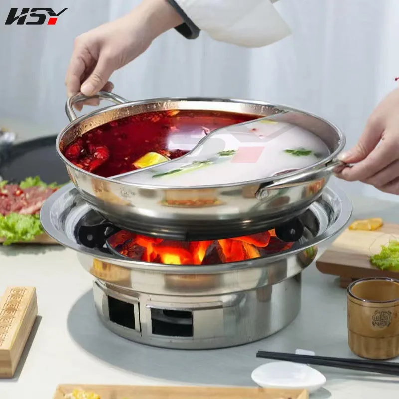 BBQ Grill Korean Charcoal Grill Stainless Steel Non Stick Barbecue Plate Grill Household Outdoor Camping Charcoal Stove