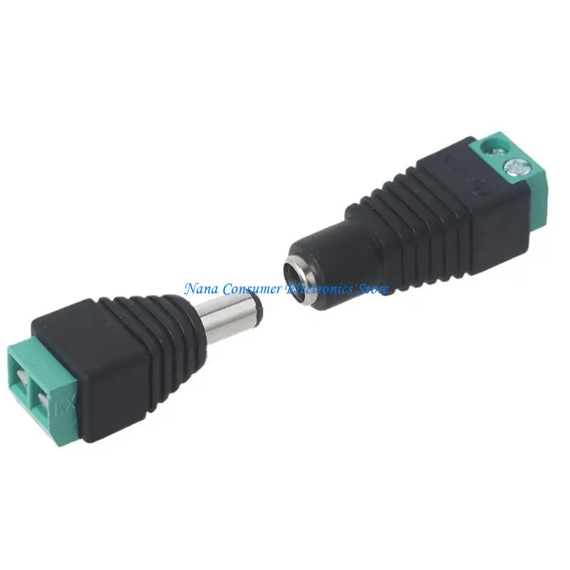 G7NE Power Plug Adapter 5.5mmx2.1mm Male+Female CCTV Camera Connector