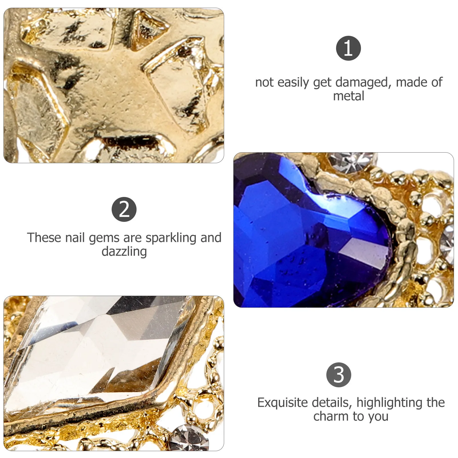 1 Juego de diamantes de imitación de corazón de cristal, suministros llamativos para decoración de uñas, diamantes de imitación brillantes para uñas postizas naturales, regalo romántico para mujeres