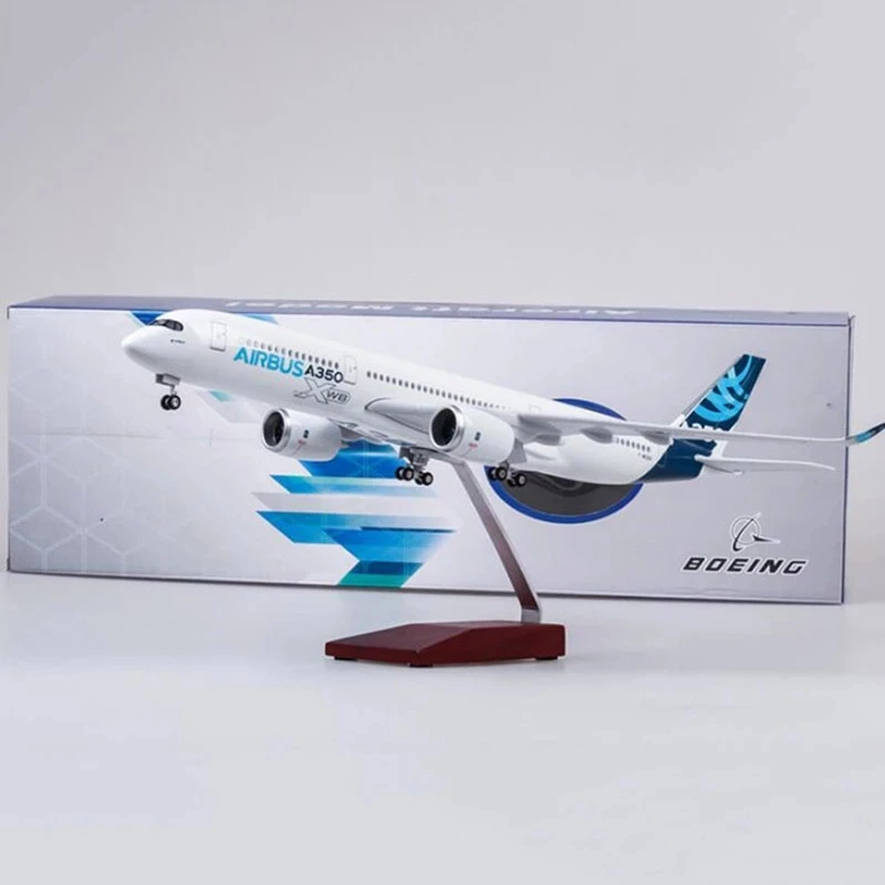 2025 New 1/142 Scale Diecast Model XWB Prototype Airbus A350 Airline With Light and Wheel Resin Airplane Collection Display Gift