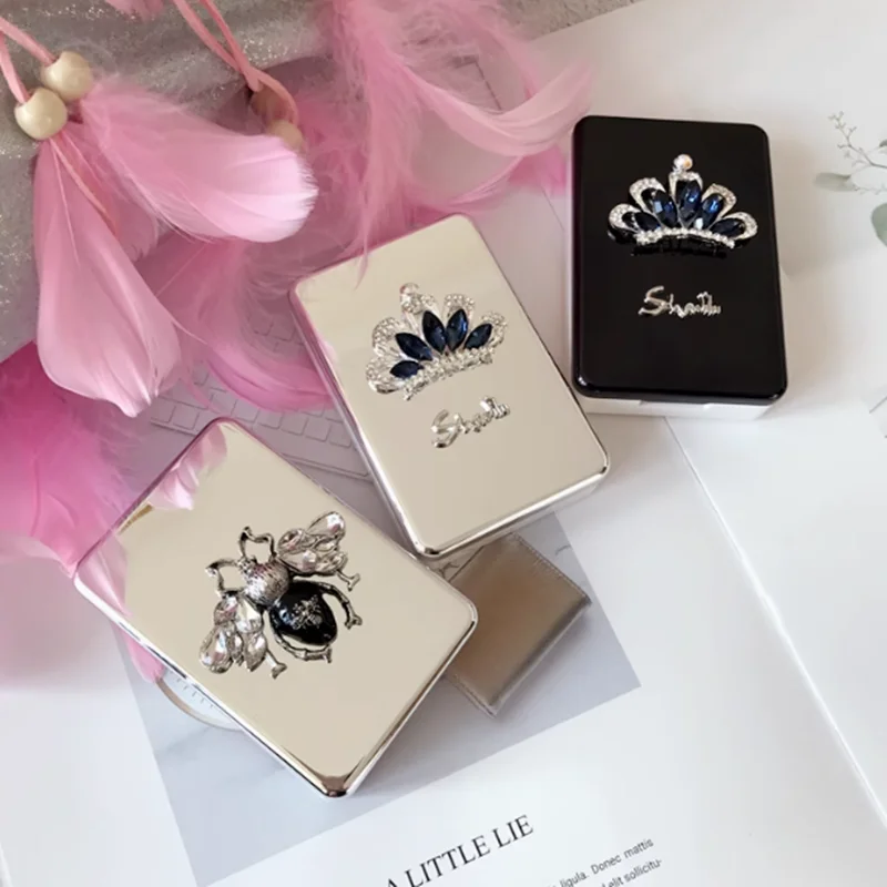 

2025 New Crown decoration Contact Lens Case Portable Travel Contact Lens Storage Box Mini Contact Lenses Case Women Gift B2