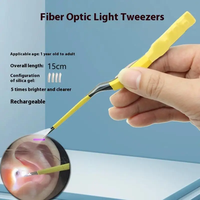 

Ear Cleaner Spoon LED Dimming Light Ear Wax Curette Picker Visual Children Ear Pick Ear Wax Dig Remover Ear Nose Novel Tweezer