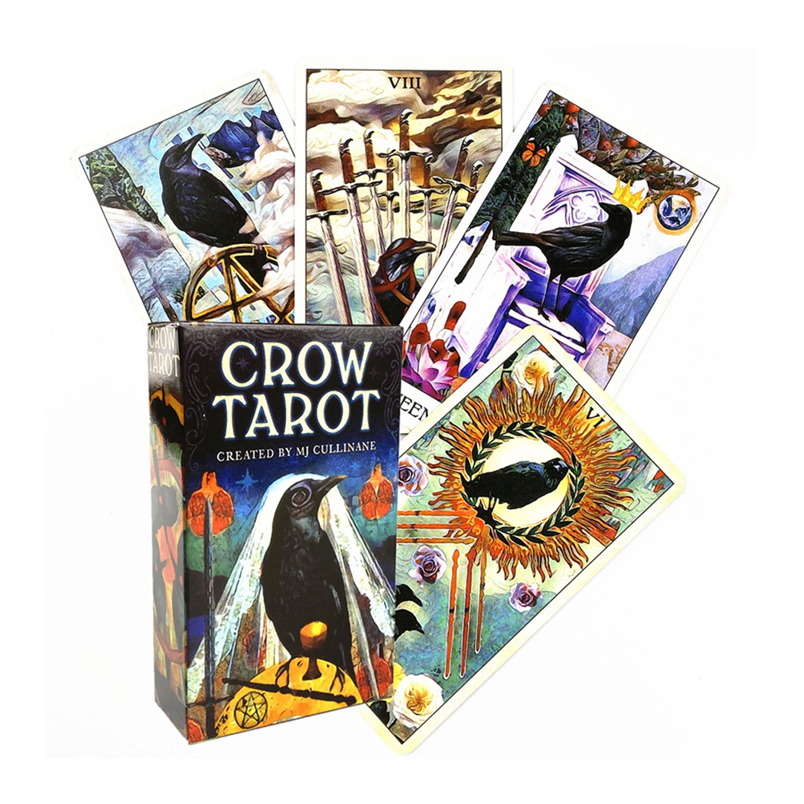 Murder Of Crows Tarot Cards Divination English Version Fortune Telling Tarot Cards Deck Friend Party Entertainment Board Game