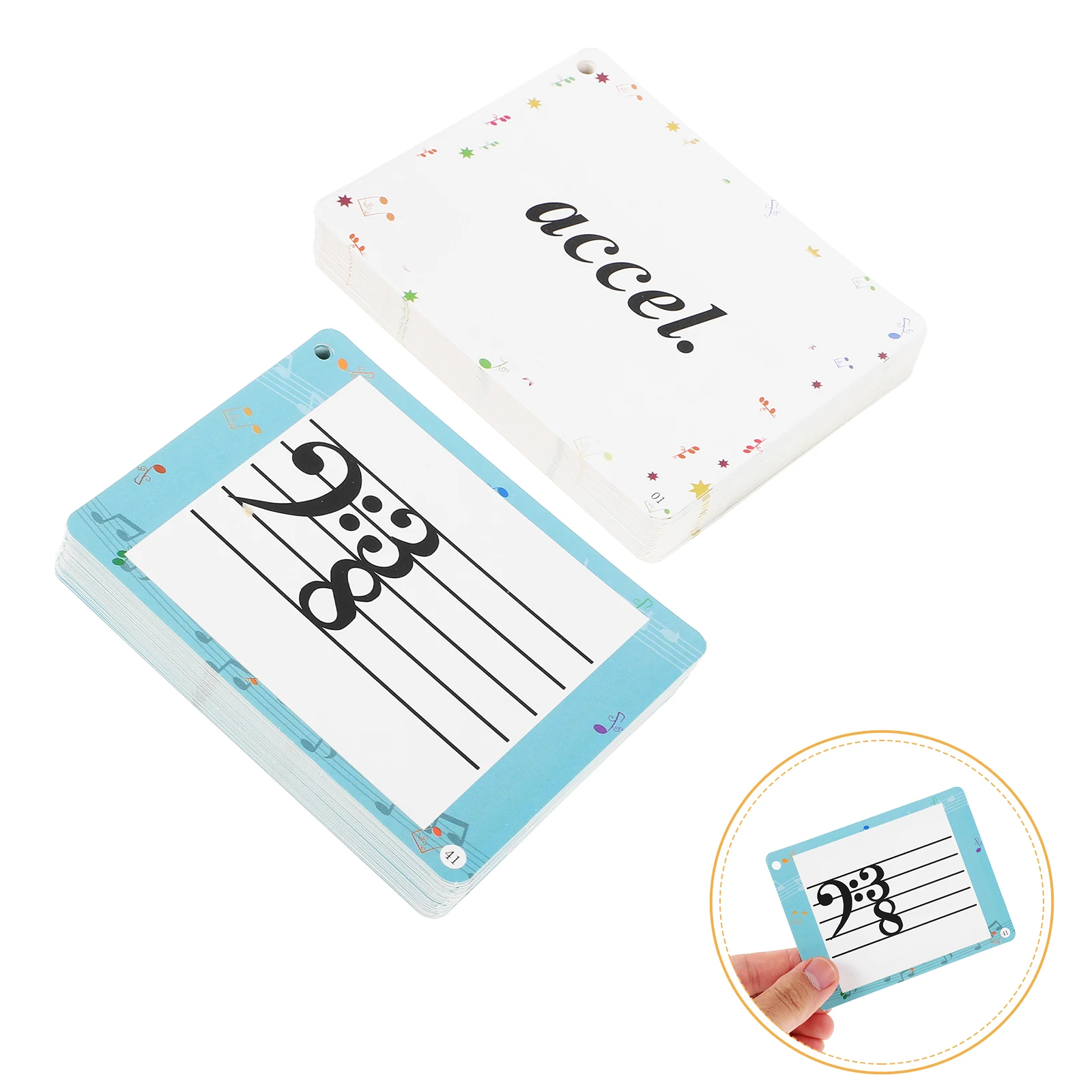 

80 Pcs Music Piano Flashcards Note Teaching Aids for Student