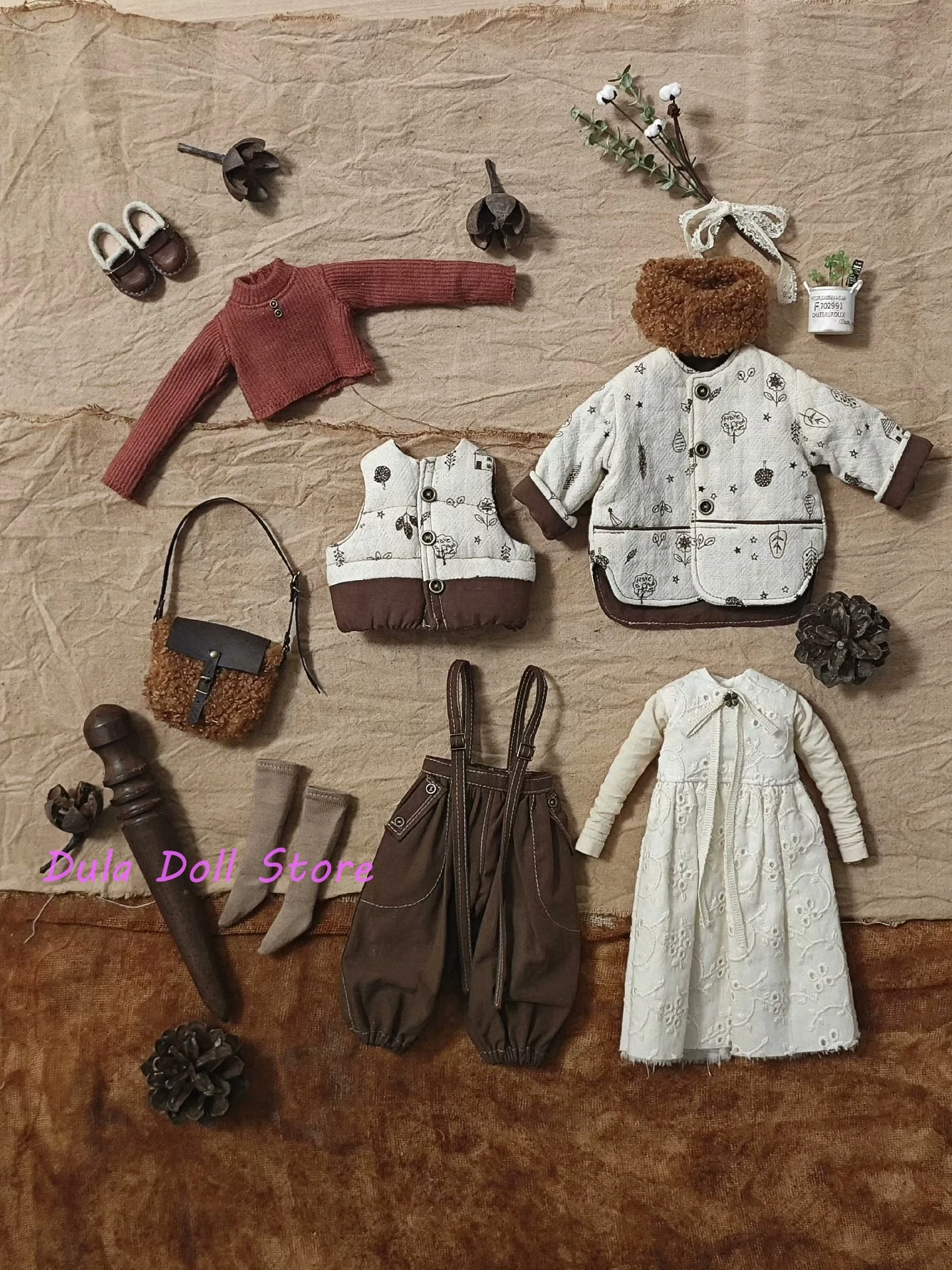 

2026 （NEW）Dula Doll Clothes Dress Winter vest jacket overalls Blythe Qbaby ob24 ob22 Azone Licca ICY JerryB 1/6 Doll