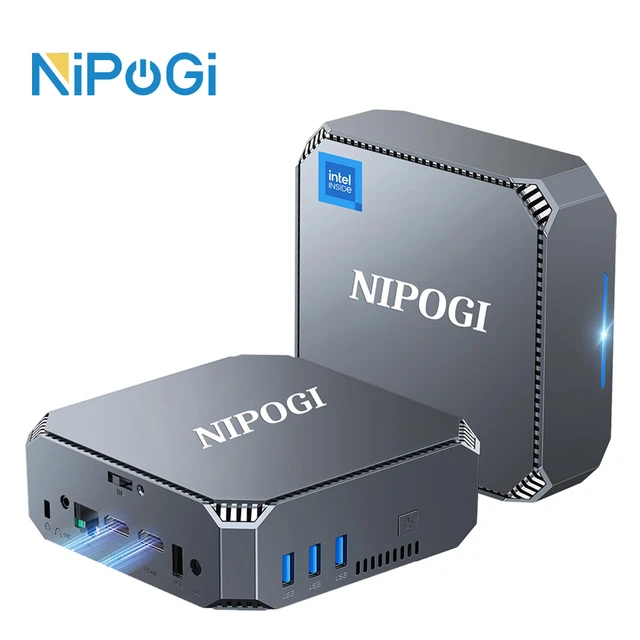 NIPOGI AK2Plus Mini PC Intel 12th Gen N100 DDR4 16GB 512GB Windows 11  Gaming Computer 4K 60Hz HDMI VGA Mini Desktop PC - AliExpress