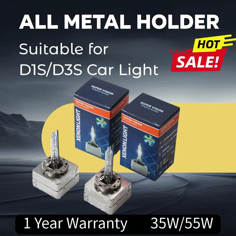 

2PCS D1S D3S Car HID Xenon Headlight Bulb All Metal Base 55W D1S HID Replacement Bulbs 35W D3S 4300K 6000K 8000K Auto Lamp 12V