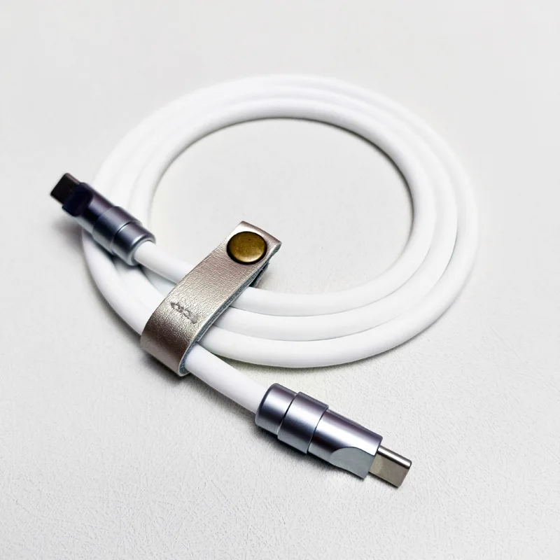 100W C-C Charging Data Cable Type-C to Type-C PD100 Super Fast Charge Liquid silicone Cable for MacBook Laptop iPad Pro Android