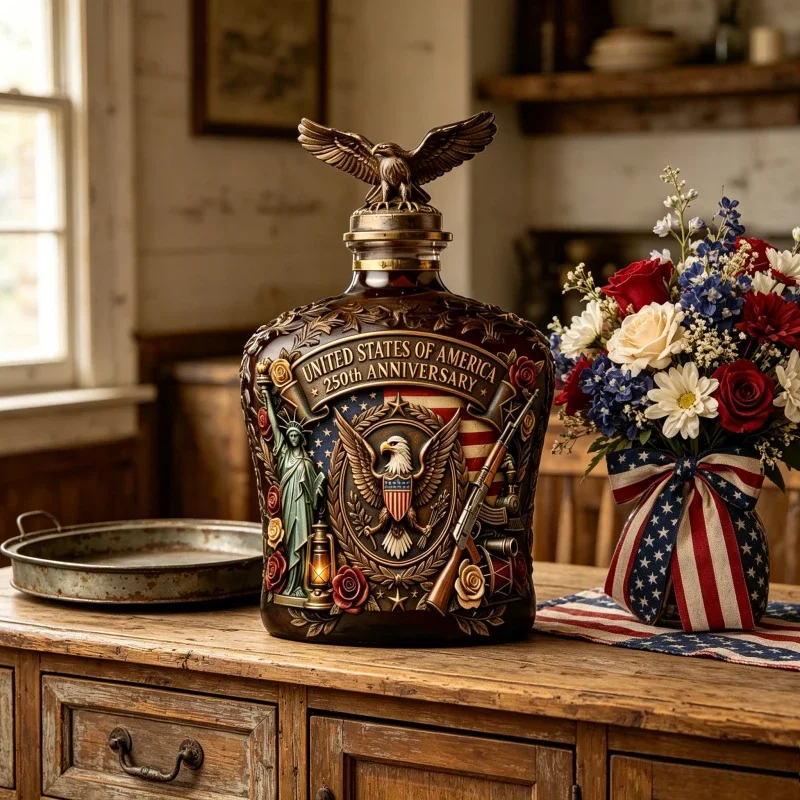 Vintage American Freedom Eagle Whiskey Decanter Liquor Bottle Collectible Decor Ornament collection-grade foreign wine bottle