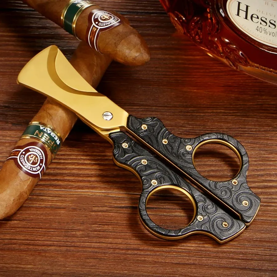 

Нож для резки сигар, металлическая гильотина для сигар, нержавеющий резак для таблеток, острый двусторонний режущий инструмент для табака, ручка, ножницы для сигар