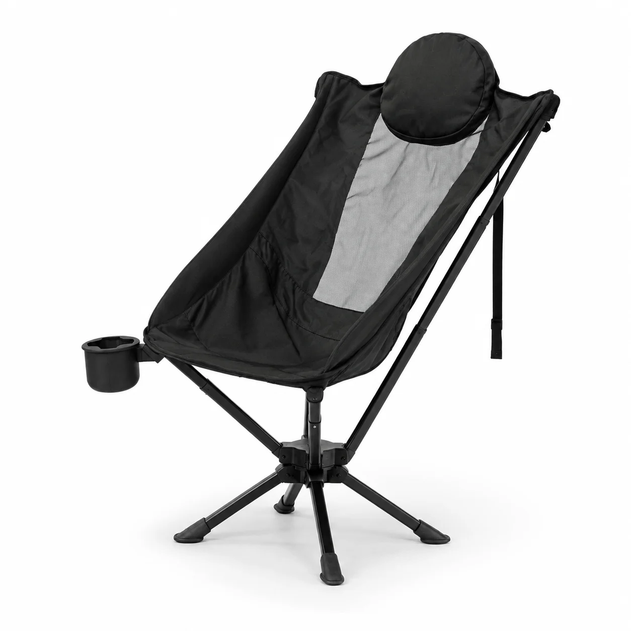 Outdoor Camping High Chair - 360도 회전식, 등받이가 높은 캠핑 의자,