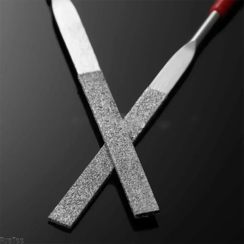 Diamond File Flat File Metal Sanding Tools 2-piece Set Suitable for Model Assembly Mechanical Corrections Hand Tools