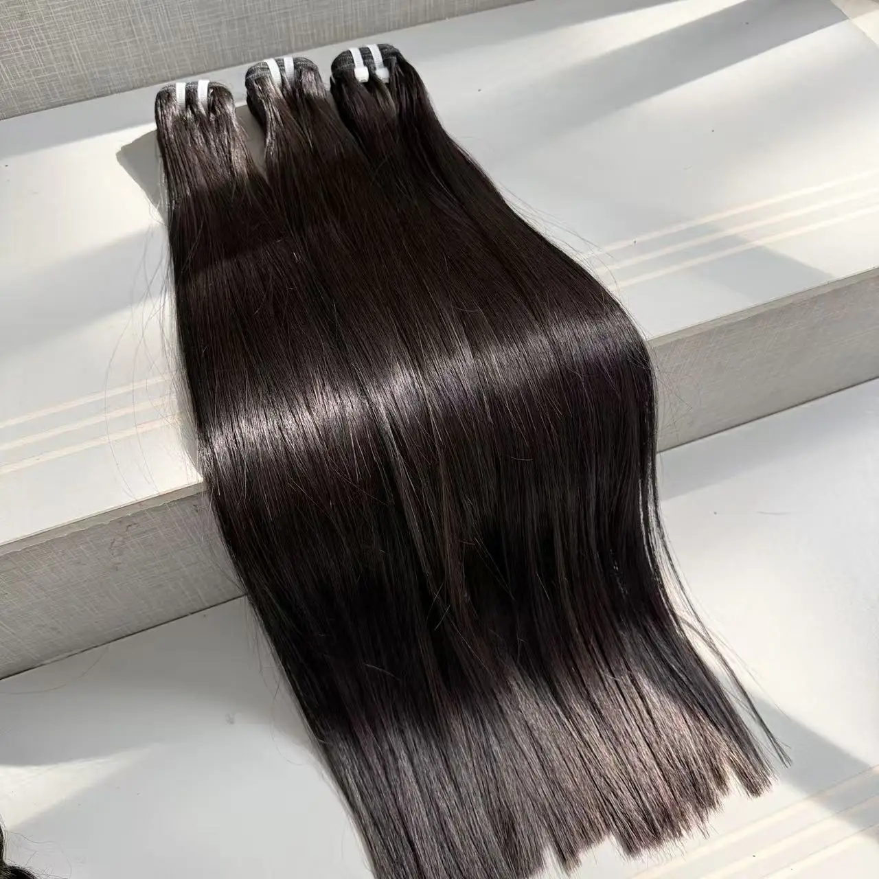 MLK 16A الخام الفيتنامية عذراء حزم مستقيمة وصلة إطالة شعر طبيعي مزدوجة تعادل 100% نسج الشعر غير المجهزة حزمة 100 جرام/الحزمة #2