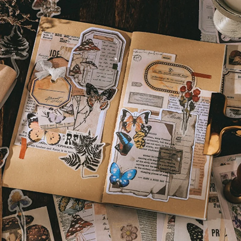 200 ورقة في كل عبوة، مذكرة ورقية عتيقة، دفتر قصاصات، مذكرات مجمعة، ملصق تزيين، ملصق تزيين #5