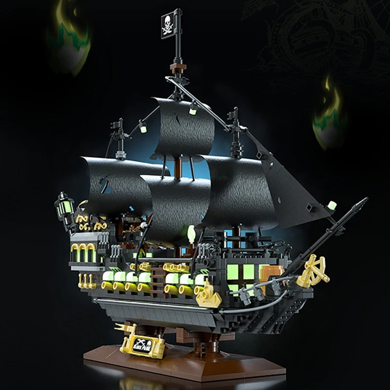 

﻿1576PCS Pirate Ship Building Blocks Sets Gift Ships Modular Pirate Boat Brick Assembly Model Kit Creative DIY Toy Adults Gift