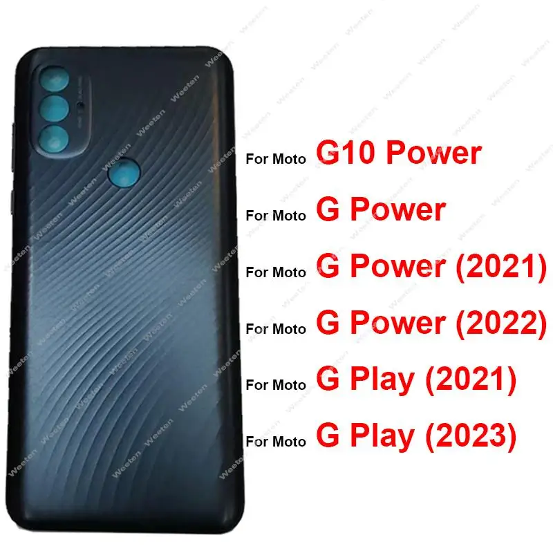 Dla Motorola MOTO G10 Power G Power G Play 2021 2022 2023 Tylna tylna pokrywa komory baterii Obudowa Obudowa Części zamienne