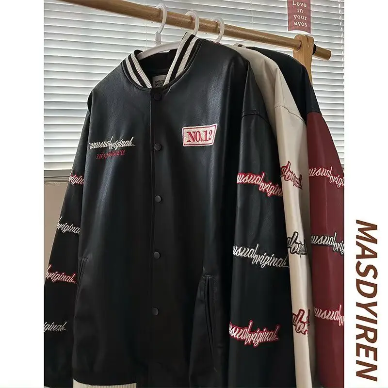 

Loose Men's Jaet 2024 Spring Autumn Street Sle Harajuku Trendy Outerwear High Street Faion Korean Version Cuffed Sve