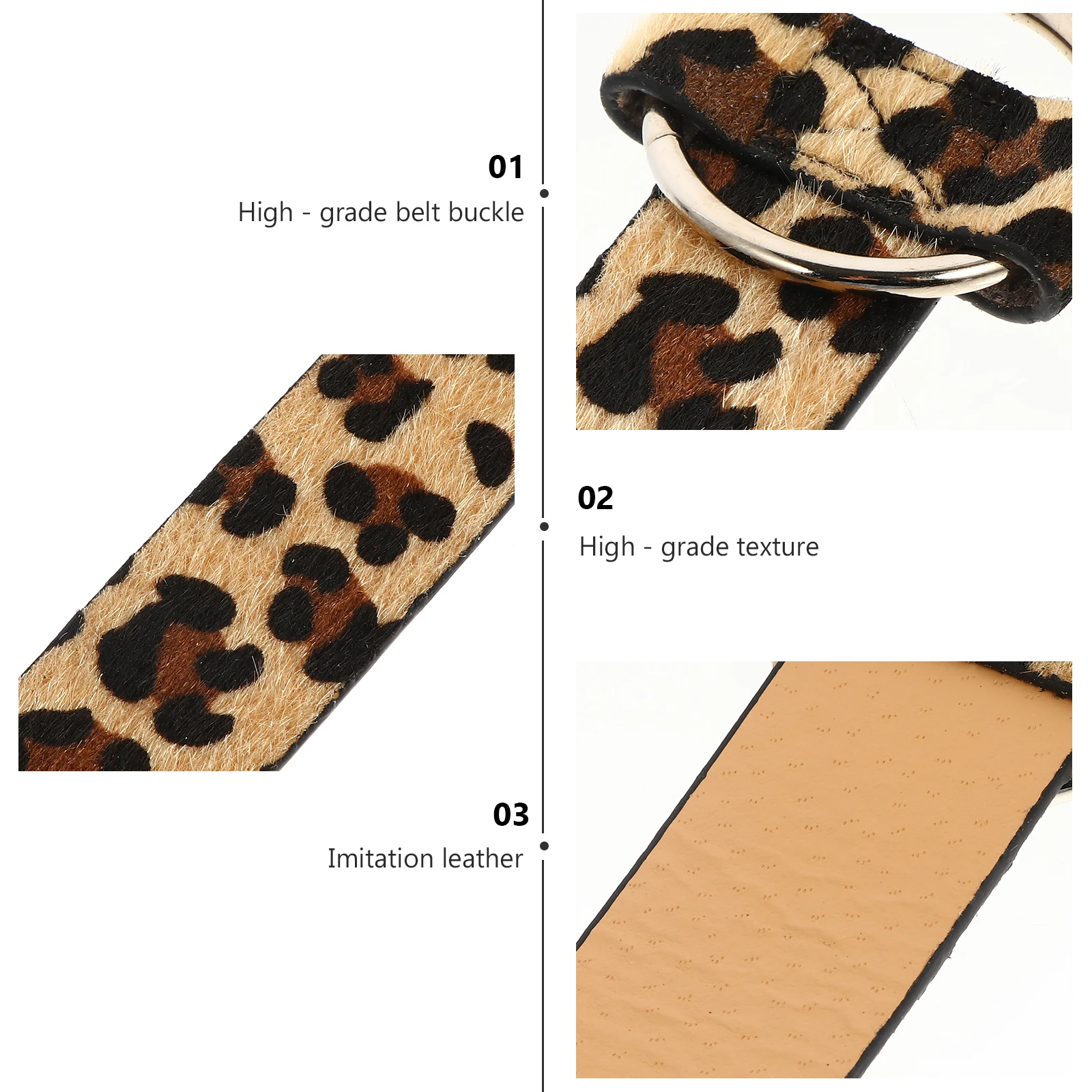 

Zebra Pattern Round Buckle Imitation Round Buckle Female Belt Women Casual Waist Belts Female Fashion Golf Training