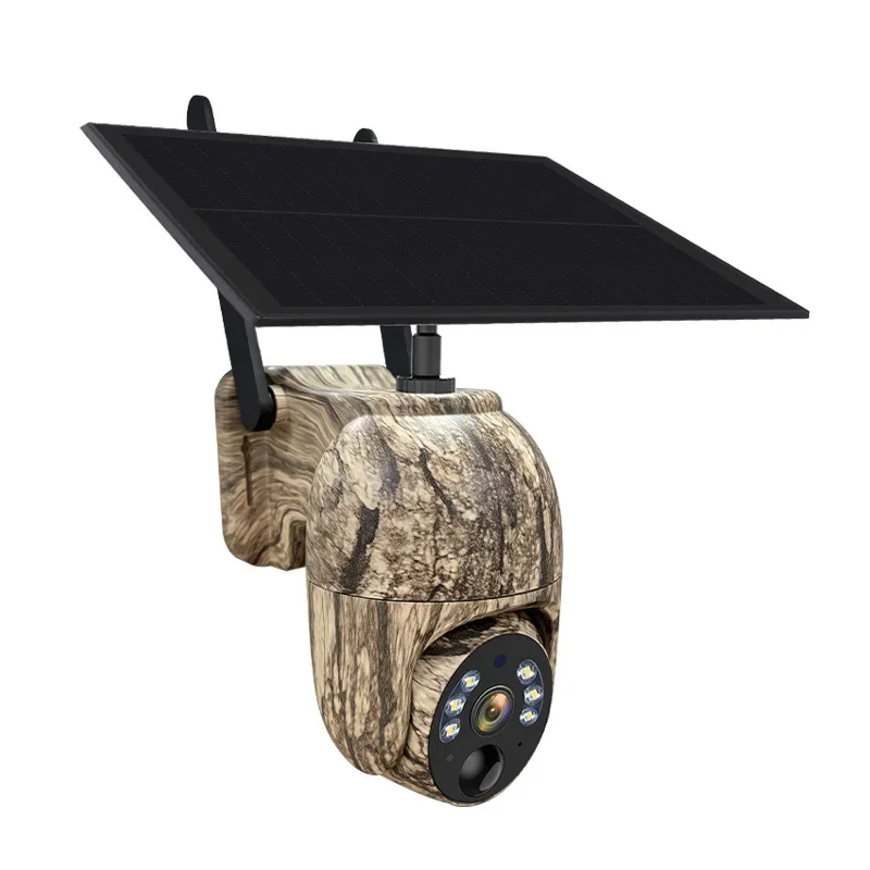 

Solar camouflage camera with built-in large capacity battery for outdoor remote monitoring, waterproof