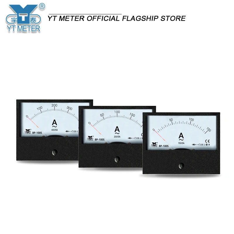BP-100S 5A AC مقياس التيار الكهربائي، 60/75/100/400/500/5A مؤشر التيار المتردد مقياس التيار الكهربائي، 80*100 مللي متر