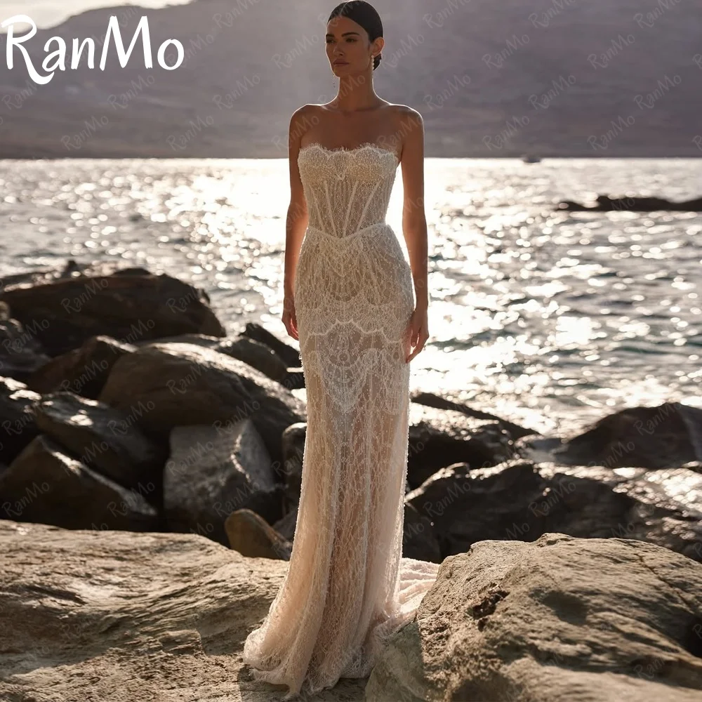 

Ranmo 2025 Vestidos De Novia Corte Sirena Lace Wedding Dress Curvy Corset Luxury Dresses Customsied Beach Para Boda Bridal Gown