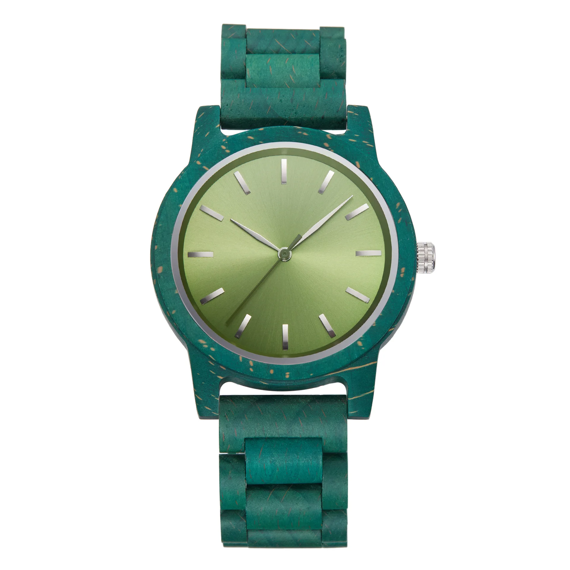 Mens Wristwatch Blue Solid Timber Quartz Accessory Holiday Present relogio masculino Daily Wooden Watch