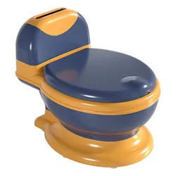 Asiento de inodoro de entrenamiento para niños pequeños, orinal realista con almohadilla de PU suave, almacenamiento de limpieza, función de reproducción de música