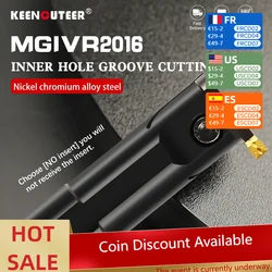 1PC MGIVR2016-1.5/2/2.5/3/4 Grooving Tool Holder MGMN Carbide Insert MGIVR Straight Shank Internal Turning Tool Lathe Bar