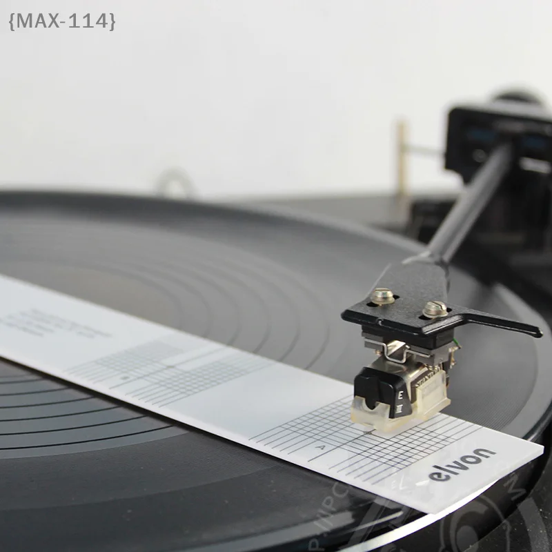 【Ja】Phono Cartridge Stylus Alignment Tool - Pickup Calibration Distance Gauge & Protractor for Turntable Setup